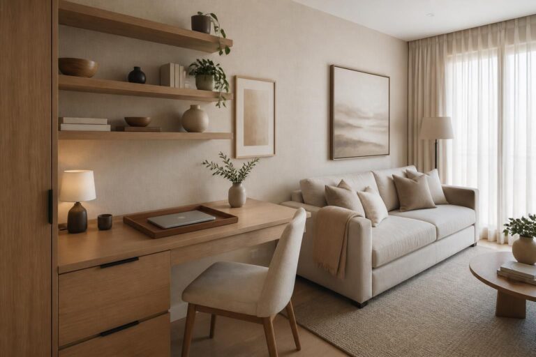 How to Create a Workspace in a Small Living Room