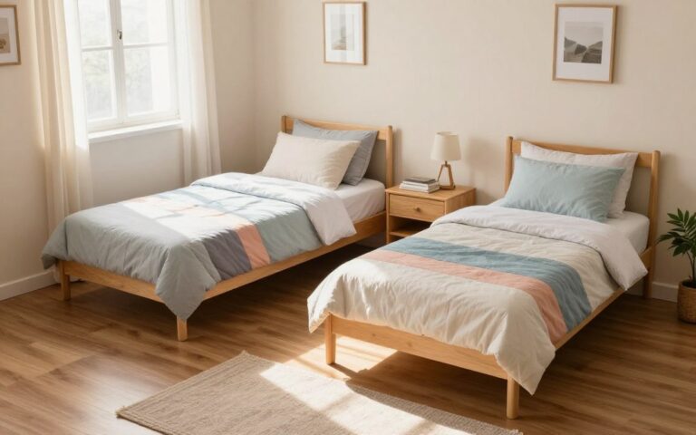 How to Fit Two Beds Into a Small Bedroom
